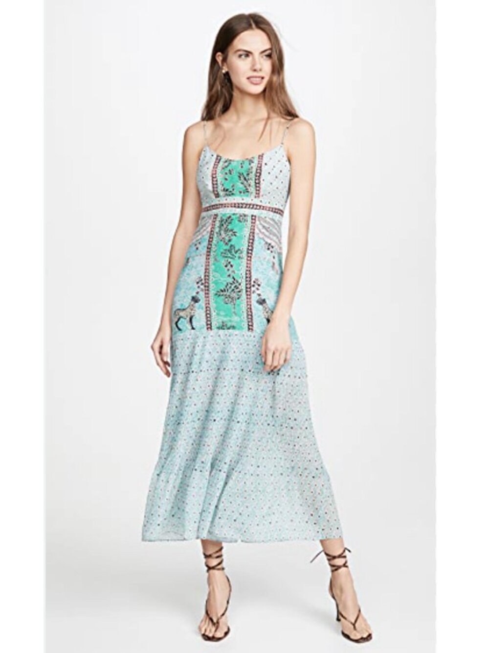 SALONI Veronica Jungle Print Midi Dress